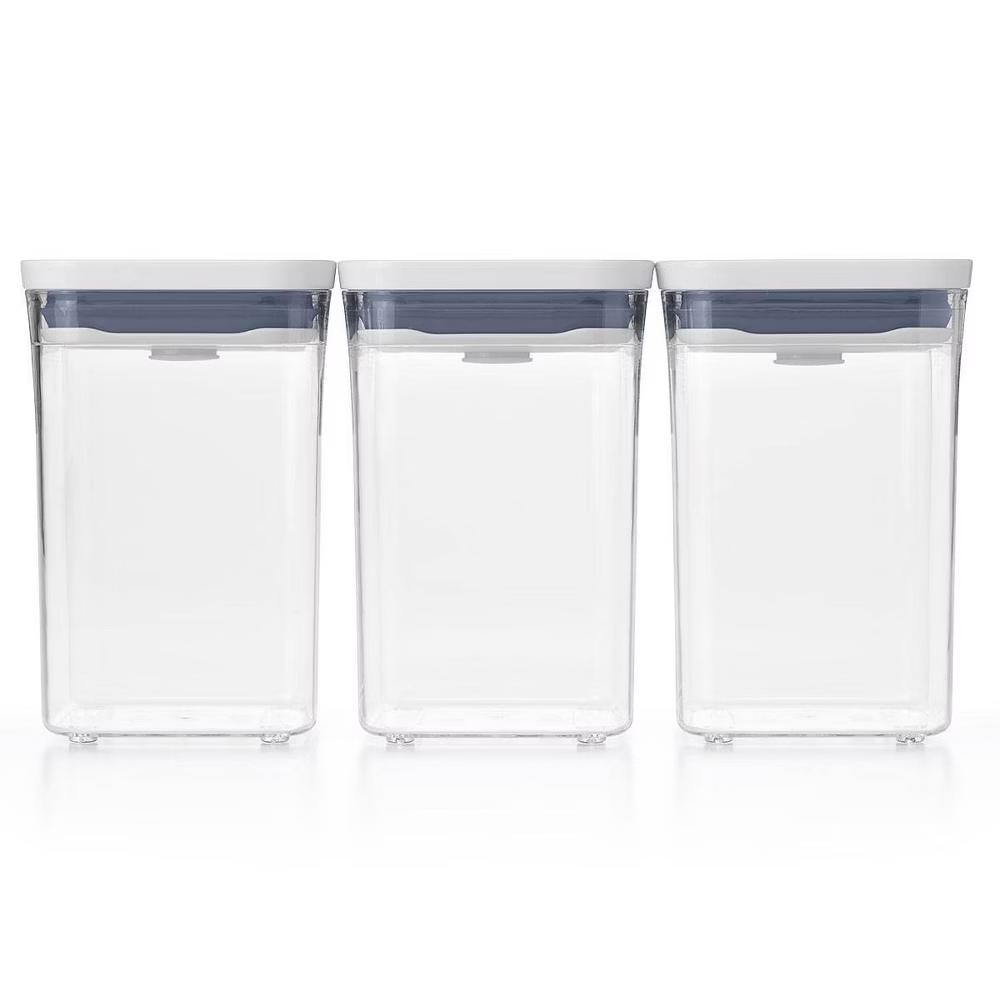 POP 3pc Food Storage Container Value Set White: Air Tight Seal, Dishwasher-Safe, 1.1 Qt Capacity - Image 4