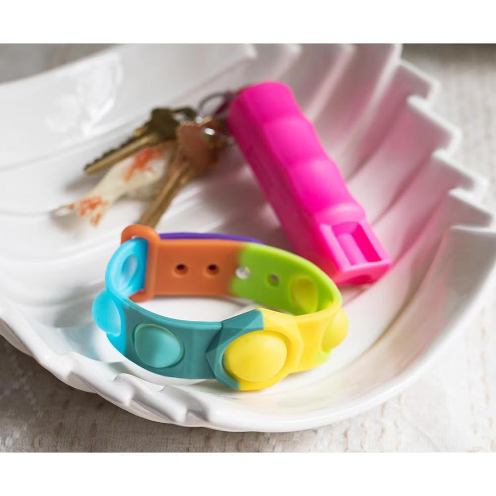 BOB Gift Push Pop Fidget Toy 6-Button Bracelet | Rainbow - Image 5