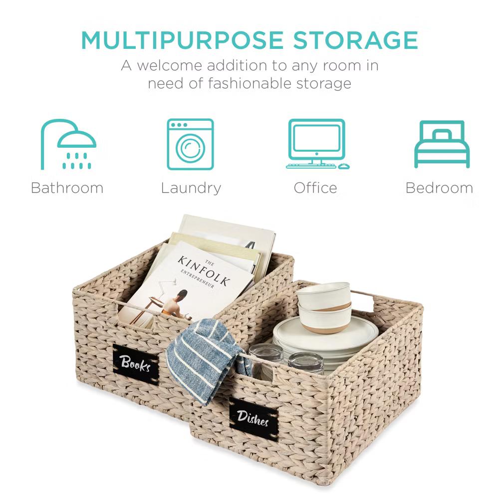 Set of Woven Water Hyacinth Baskets - Image 35