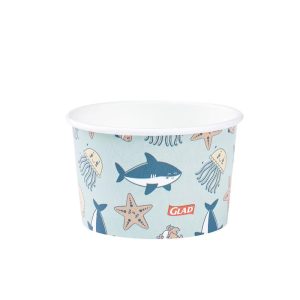 for kids' Happy Sea Creatures Disposable Paper Snack Bowls w/o Lid - 6oz/24ct