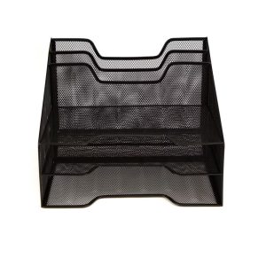 Desktop Organizer, Vertical File Holder, Paper Trays, Office, Metal Mesh