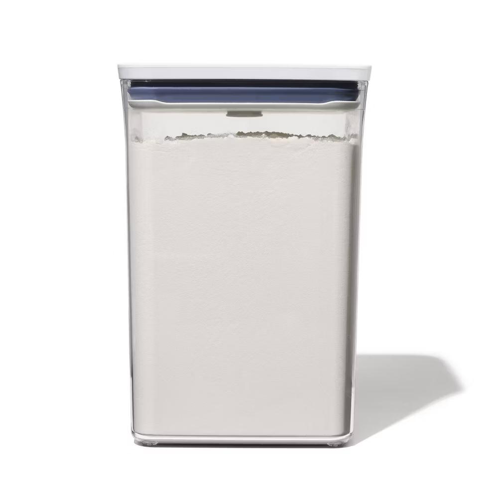 POP 4.4qt Plastic Big Square Airtight Food Storage Container Clear: Dishwasher-Safe, Silicone Lid - Image 3