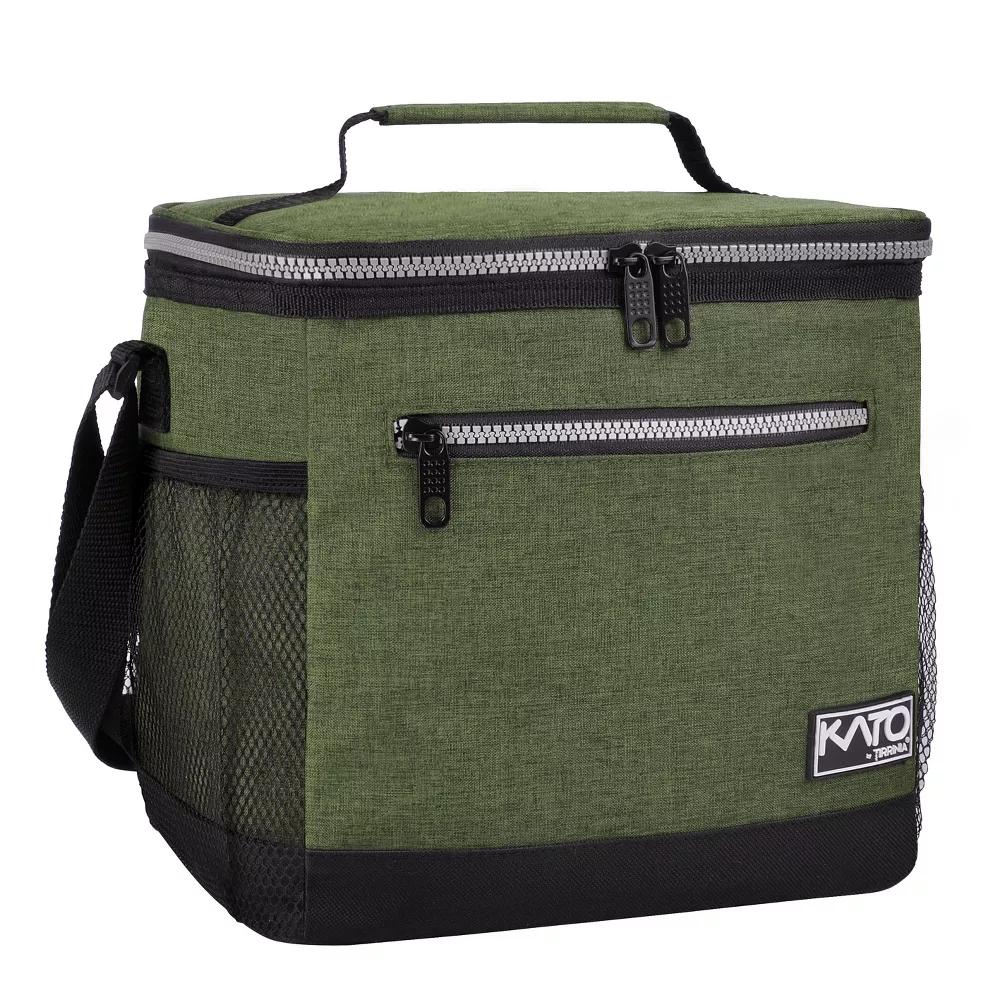 9.3" Insulated Lunch Bag with Water Bottle Pocket, Leakproof 20 Cans Lunch Tote with Front Zipper Pocket, Zipper Closure Lunch Box - Image 8