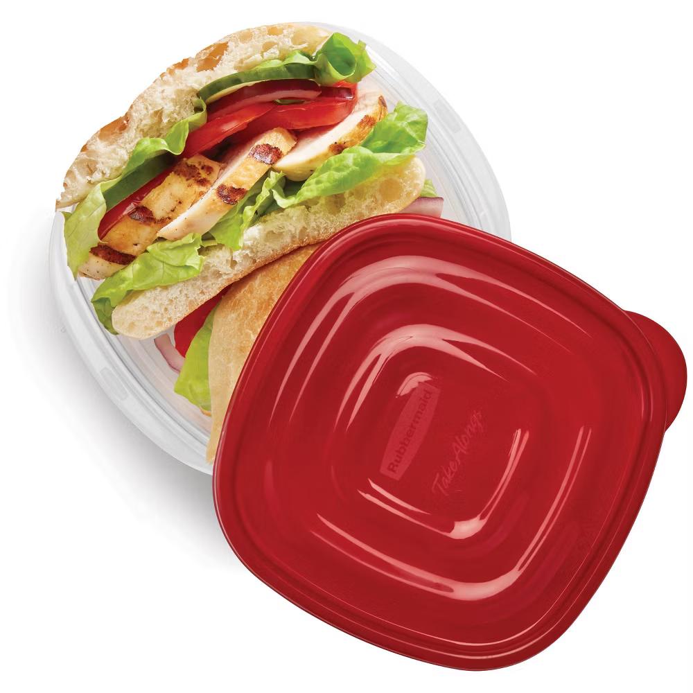 5pc TakeAlongs 1.26 Cup Food Storage Containers - Red - Image 4