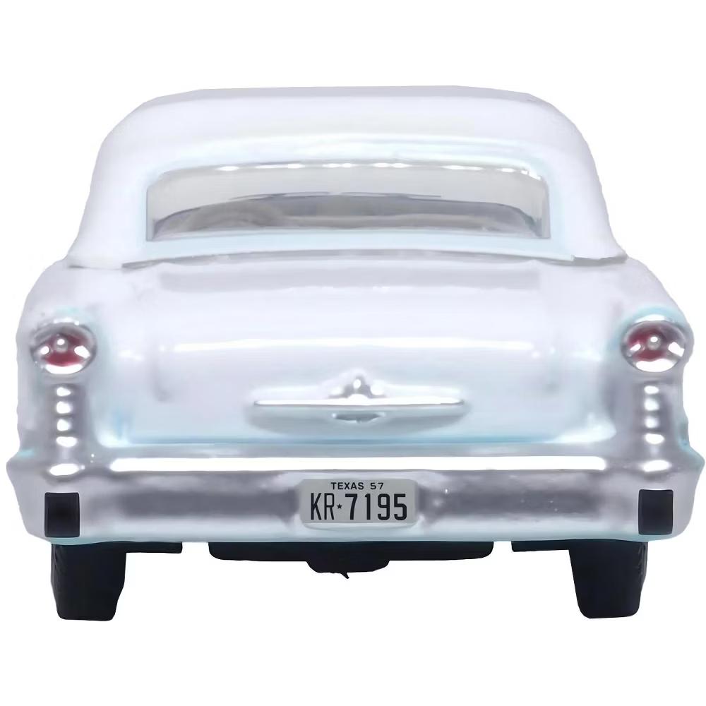 1957 Oldsmobile 88 Convertible (Top-Up) Banff Blue and Alcan White w/White 1/87 (HO) Scale Diecast Model Car - Image 4