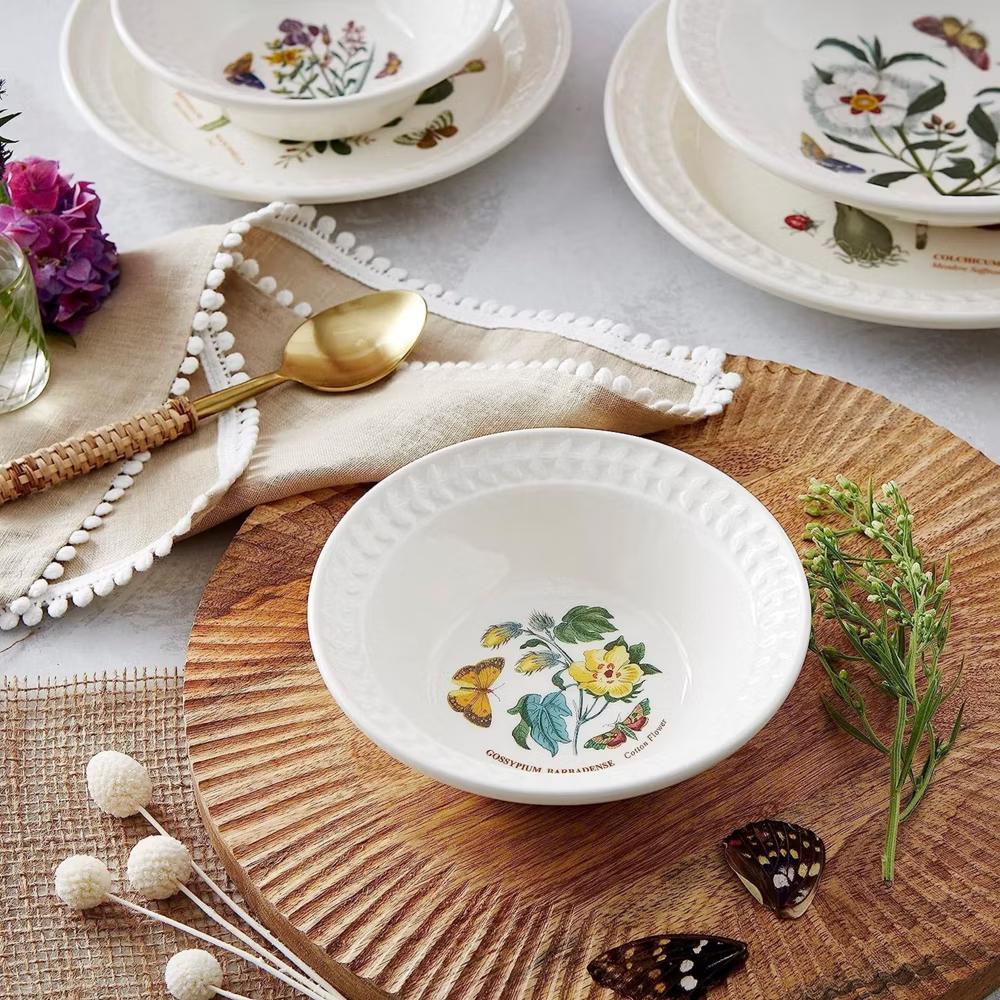 Portmeirion Botanic Garden Harmony Papilio Amber Cereal Bowl White - Image 6