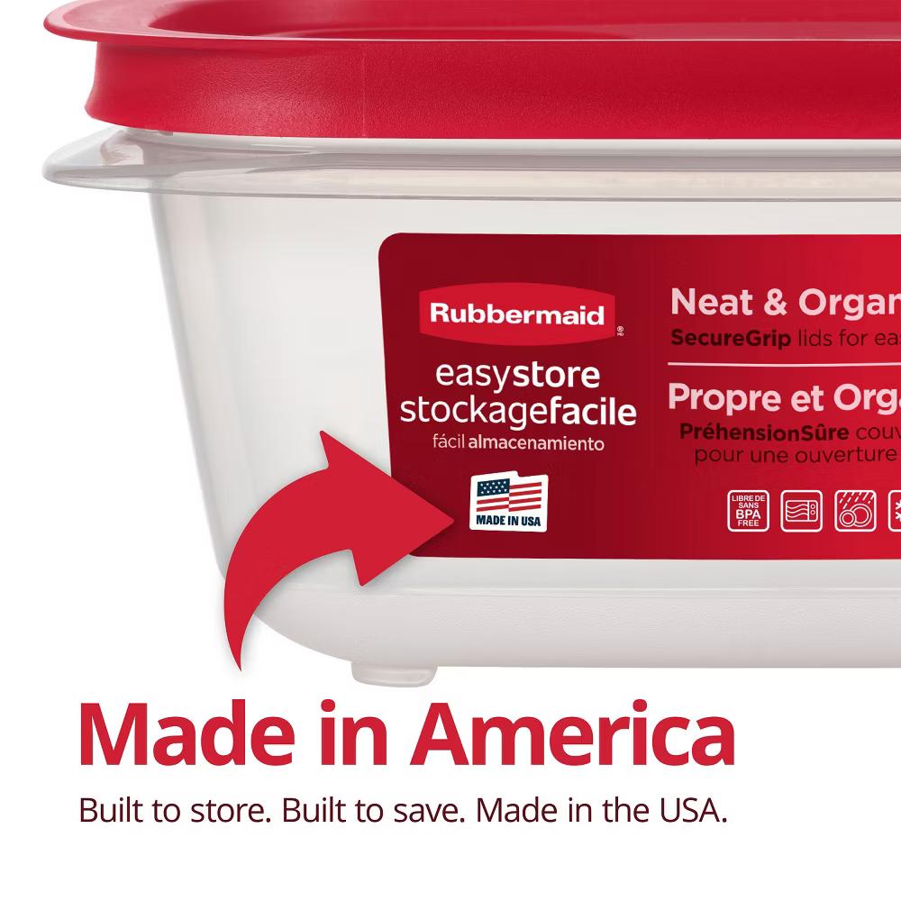 Easy Store Square Food Storage Container Red - Image 3