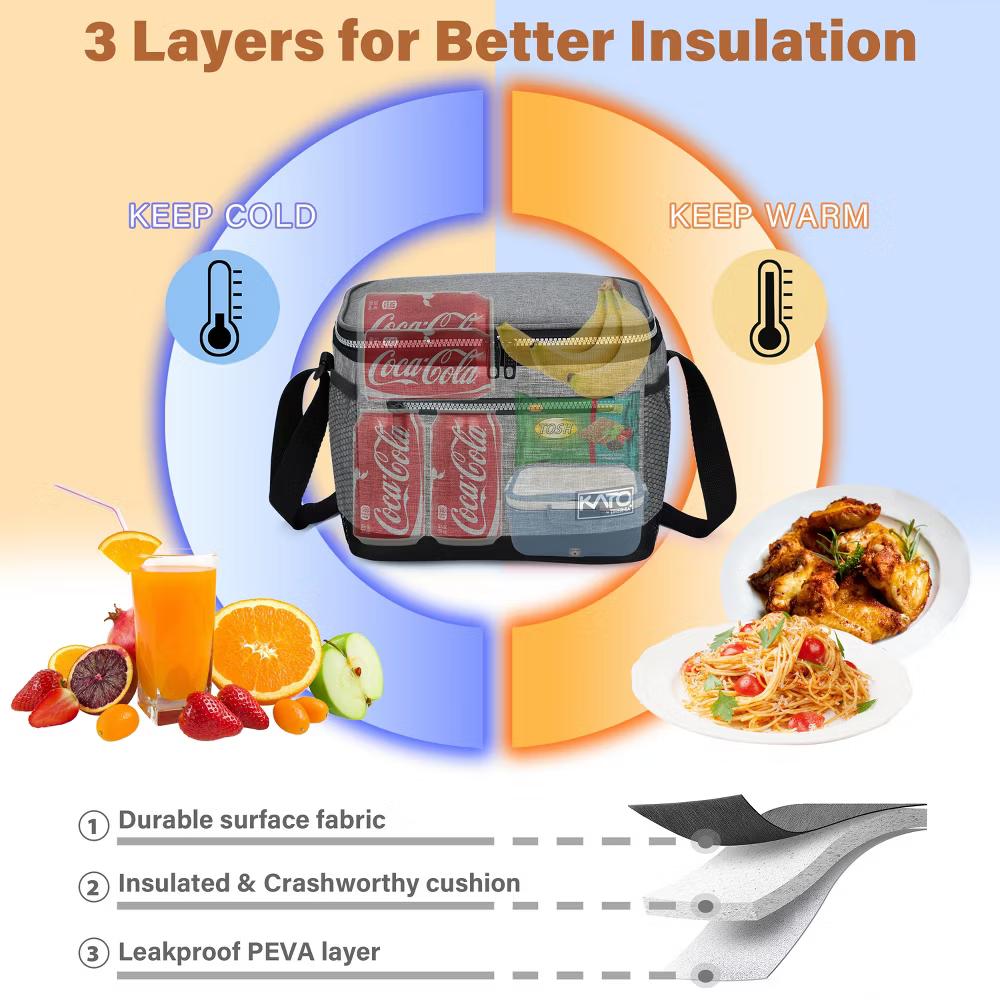 Insulated Small Lunch Bag for Adult Kid, Leakproof Reusable Lunch Cooler Bag with Adjustable Shoulder Strap, Kids Portable Lunch Box - Image 33
