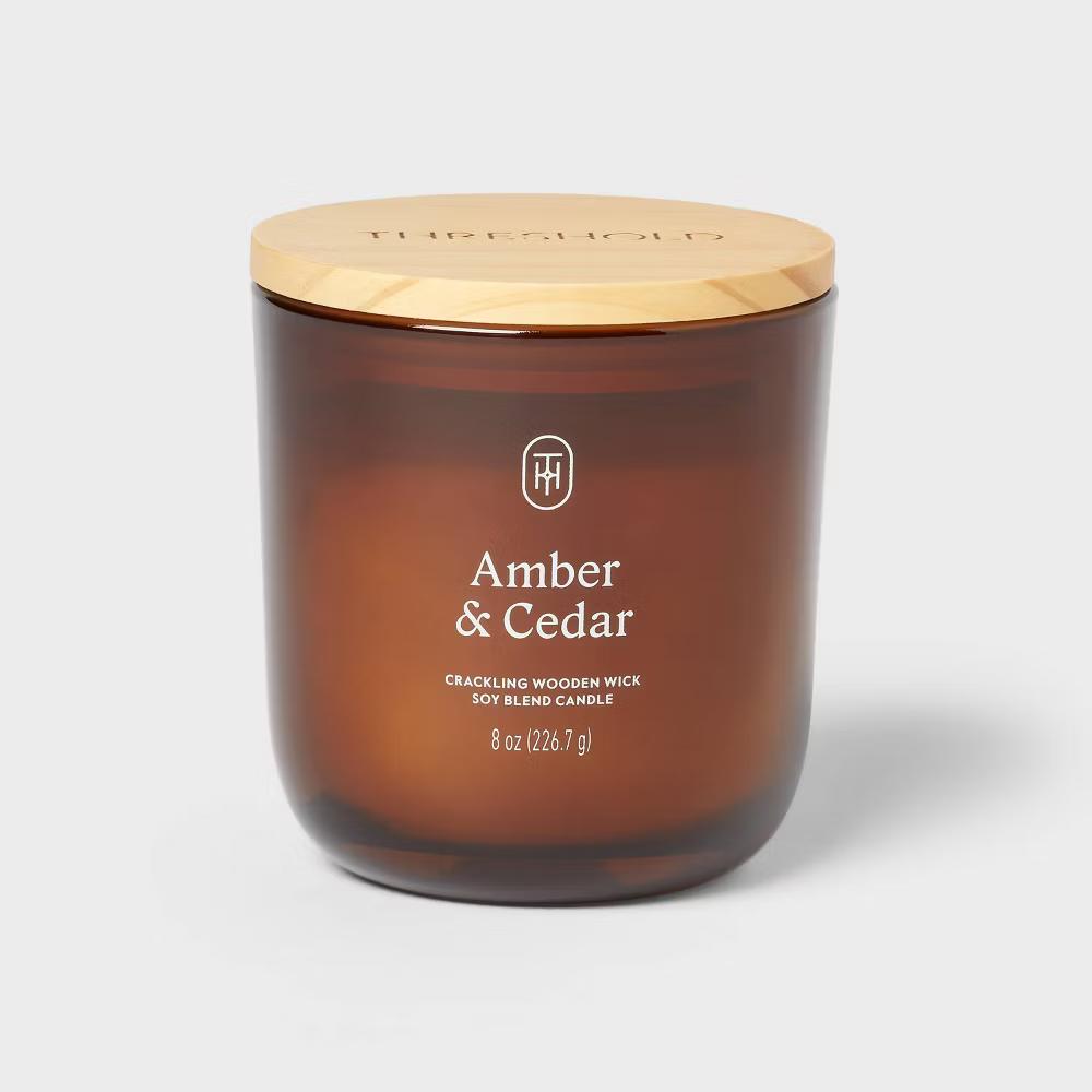 Glass Wooden Wick Jar Candle - Image 2