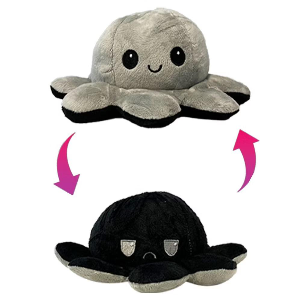 Link Moody Reversible Emotion Octopus Plushie Sad/Happy Express Your Emotions Moody Plush Toy Sensory Fidget Toy for Stress Relief - Image 5