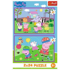 Kids Peppa on the Playground 2x24 Piece Jigsaw Puzzle