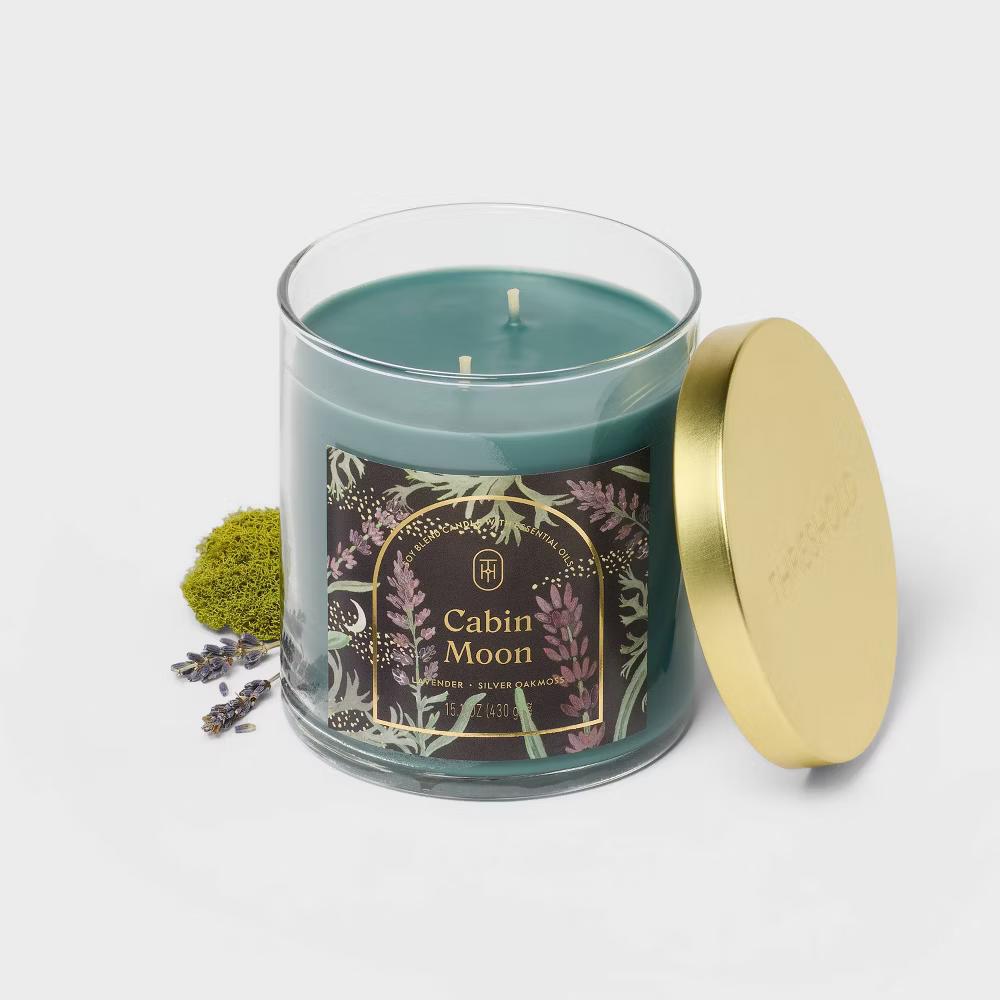 2 Wick Glass Jar Candle with Lid 15.1oz - Image 8