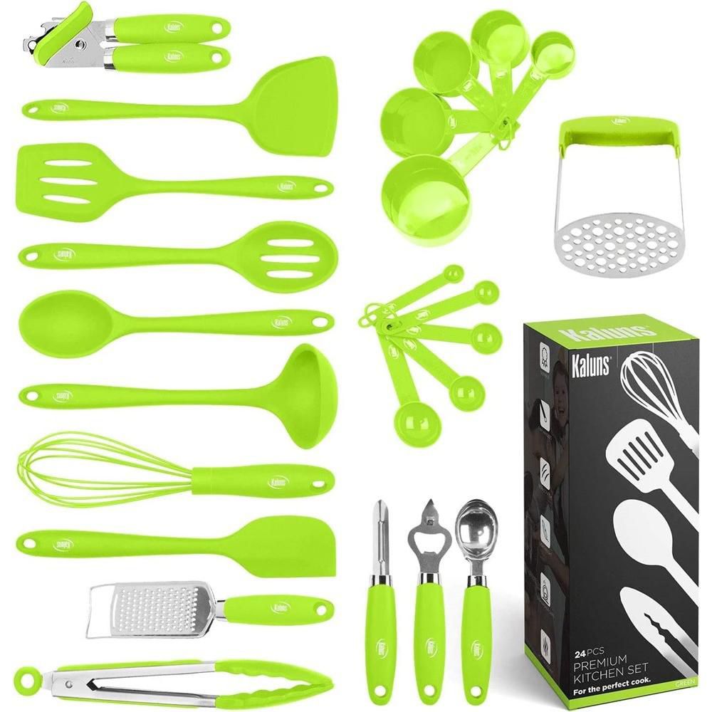 Kitchen Utensils Set, 24 Piece Silicone Cooking Utensils, Dishwasher Safe and Heat Resistant Kitchen Tools - Image 15
