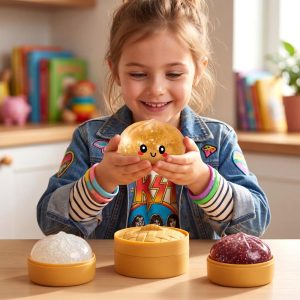 1pcs Dumpling Mystery Box Quick rebound,Random Styles Surprise, Colorful Soft Squeeze Stress Balls Fidget Sensory Toy, Gift for Kids Adults toy