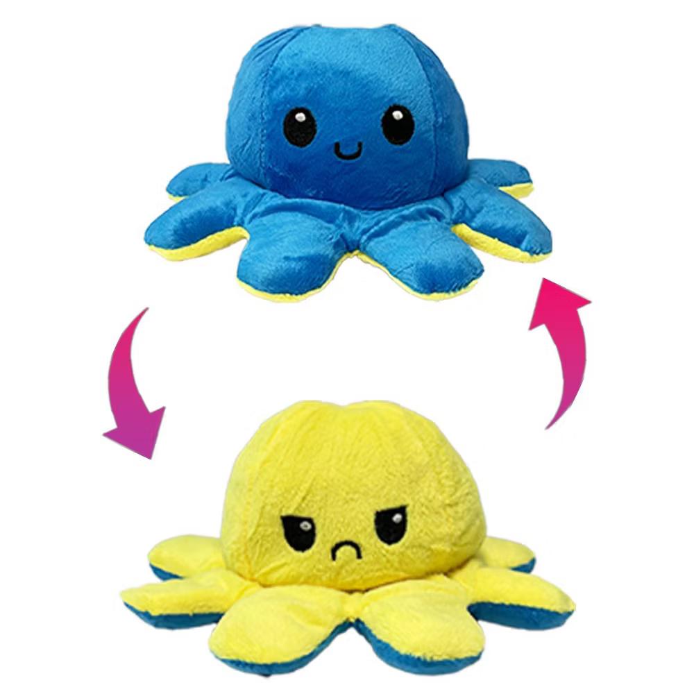 Link Moody Reversible Emotion Octopus Plushie Sad/Happy Express Your Emotions Moody Plush Toy Sensory Fidget Toy for Stress Relief - Image 13