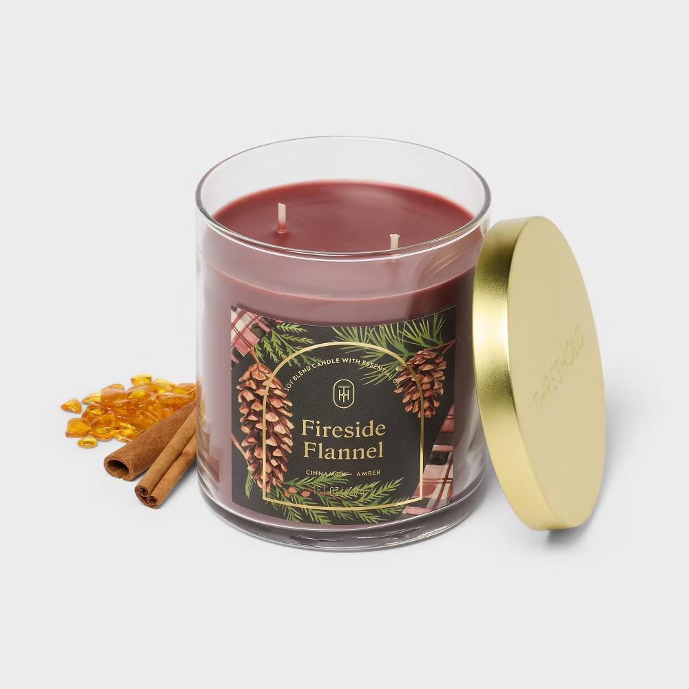 2 Wick Glass Jar Candle with Lid 15.1oz - Image 23