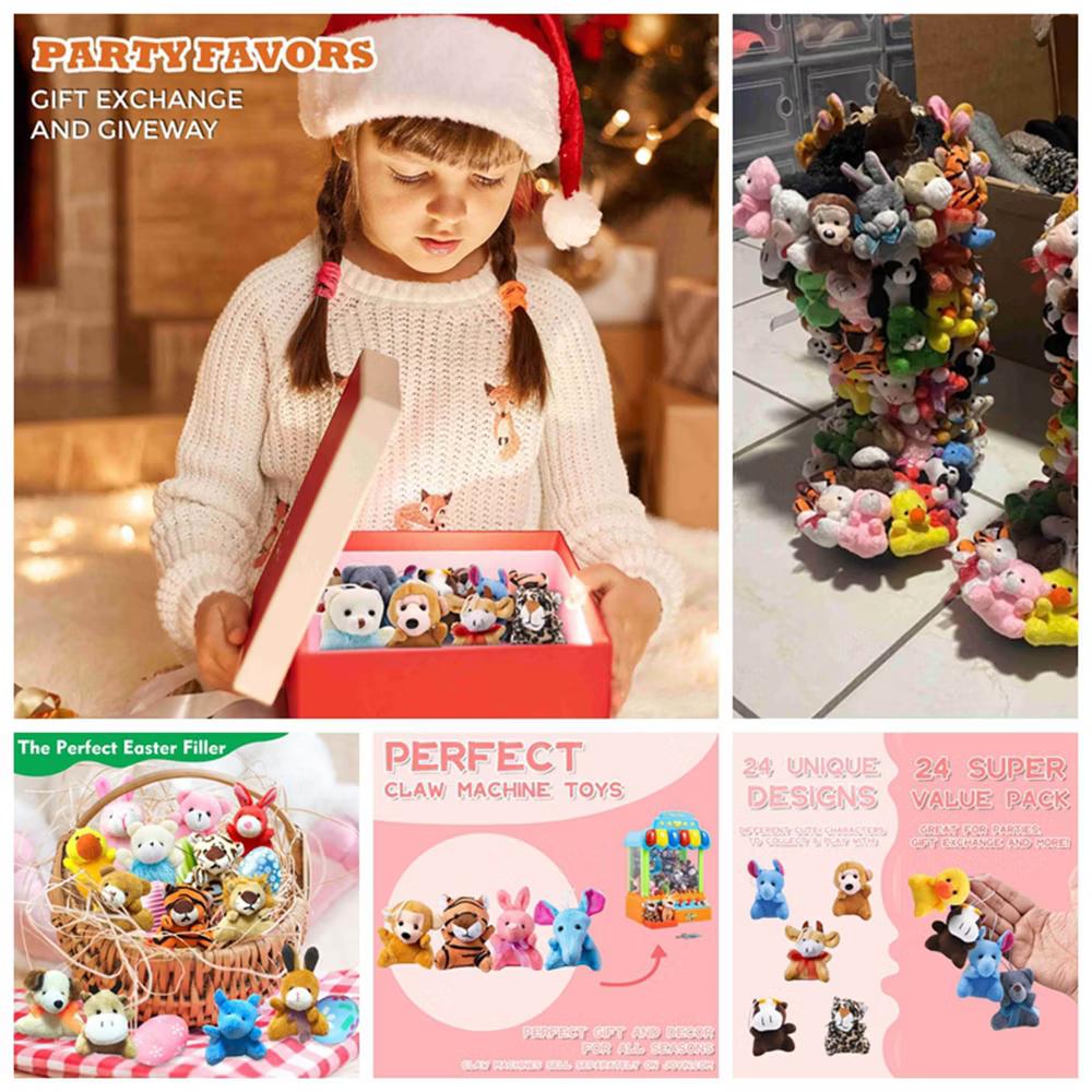 36Pcs Kids Mini Plush Animal Toy Set Easter Christmas Bulk Stuffed Keychain Party Favors Animals Decoration Toys Carnival Prizes Birthday Gift - Image 6