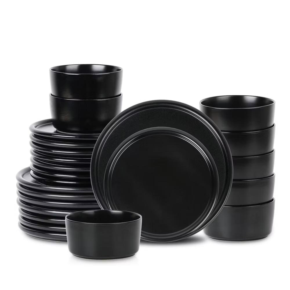 24pc Eden Stoneware Dinnerware Set - Image 29