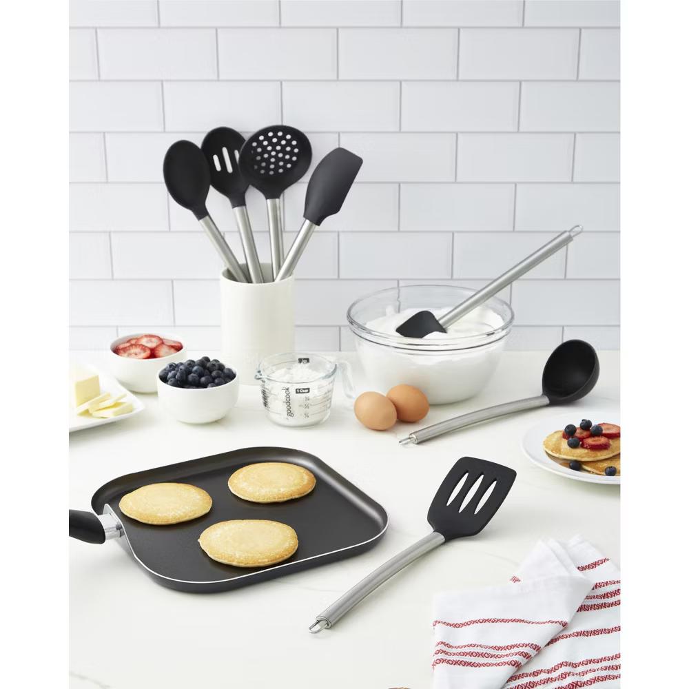Ready 8pc Silicone Tool and Crock Set: Ladle, Spatula, Slotted Turner, Utensil Holder, Dishwasher-Safe - Image 4