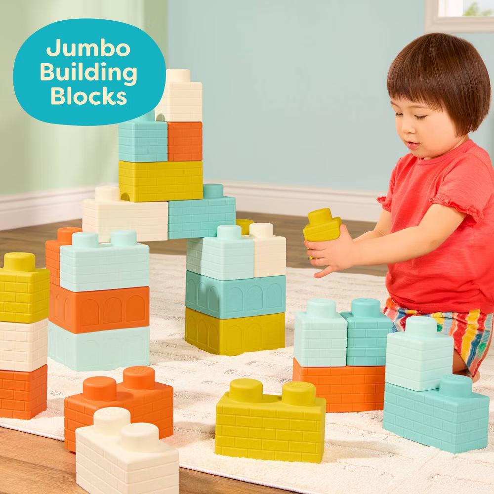 Big City Blocks - 27pc Large Foam Building Blocks with Storage Bag - Image 2