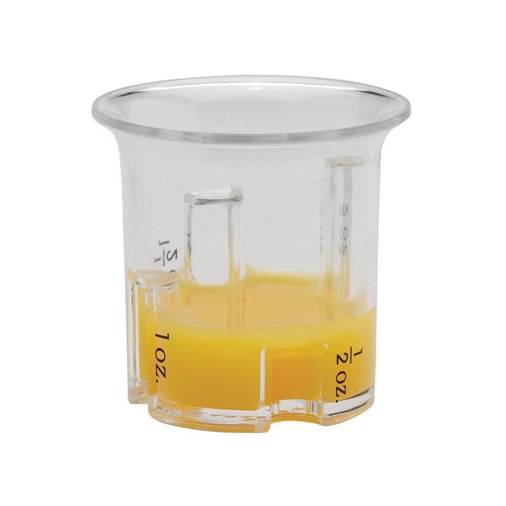 HIC Kitchen E-Z Step Acrylic Measuring Kitchen & Bar Jigger - 0.5oz to 2oz Measure Cup - Image 3