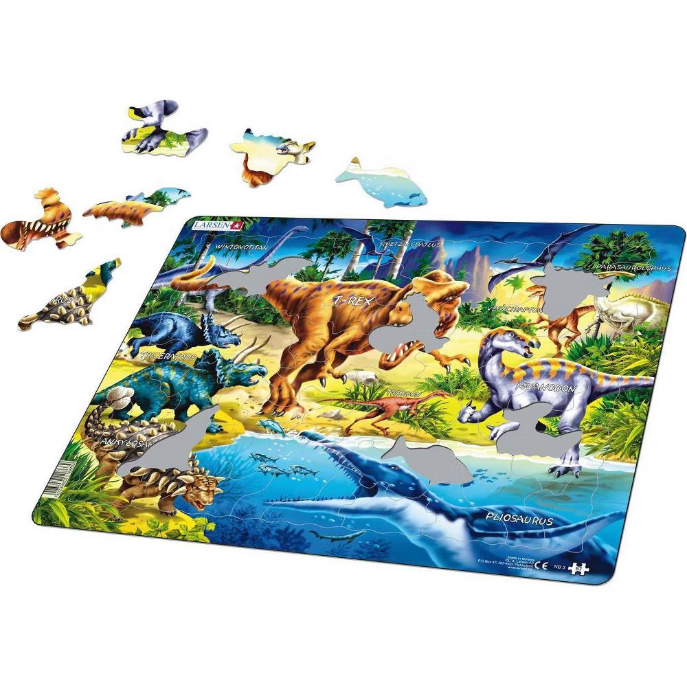 Larsen Dinosaurs Children's Jigsaw Puzzle 57pc: Educational Memory & Science Toy for Kids - Image 2