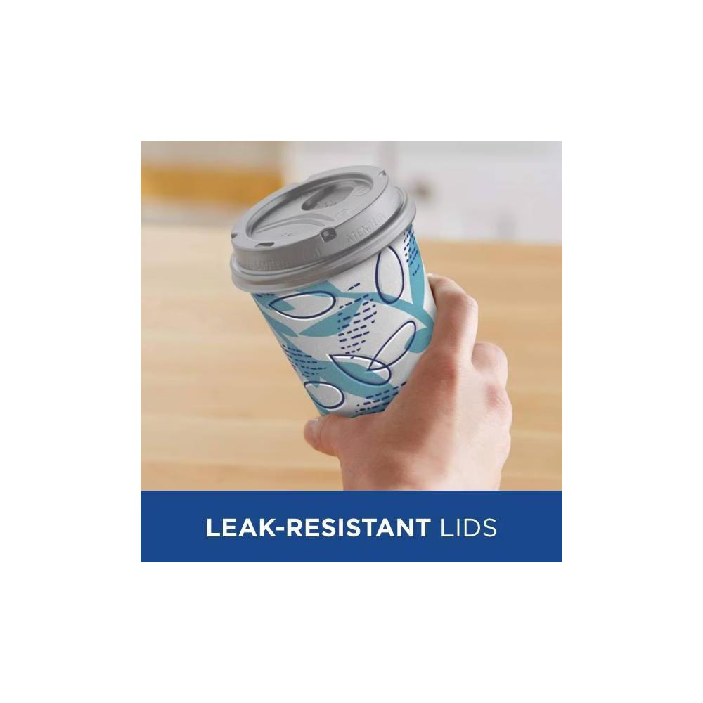 To Go Disposable Hot Cups & Lids - 12oz: Insulated Paper, Shapes Pattern,Pack of 26 - Image 11