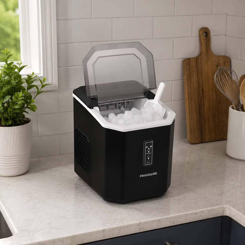 Frigidaire 26lb Compact Countertop Ice Maker Black: Portable Countertop Ice Machine, Bullet Ice, 26lb Daily Production - Image 7
