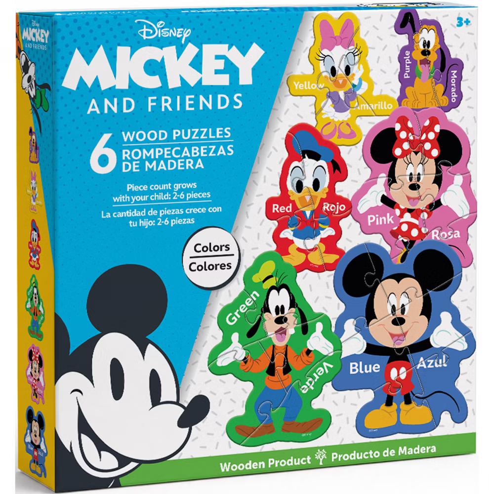 Educational Puzzles - 6-Pack Mini Shaped Wood Jigsaw Puzzles, Mickey Mouse & Friends - Image 3