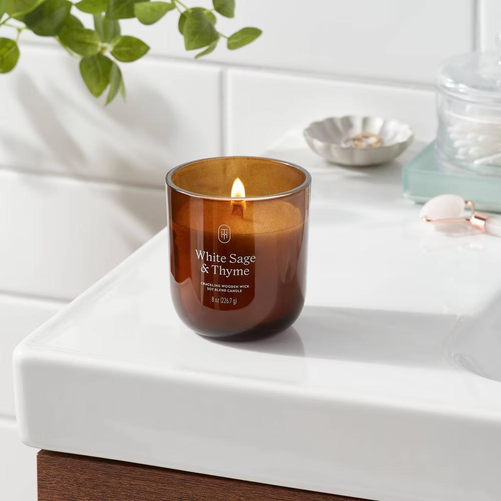 Glass Wooden Wick Jar Candle - Image 43