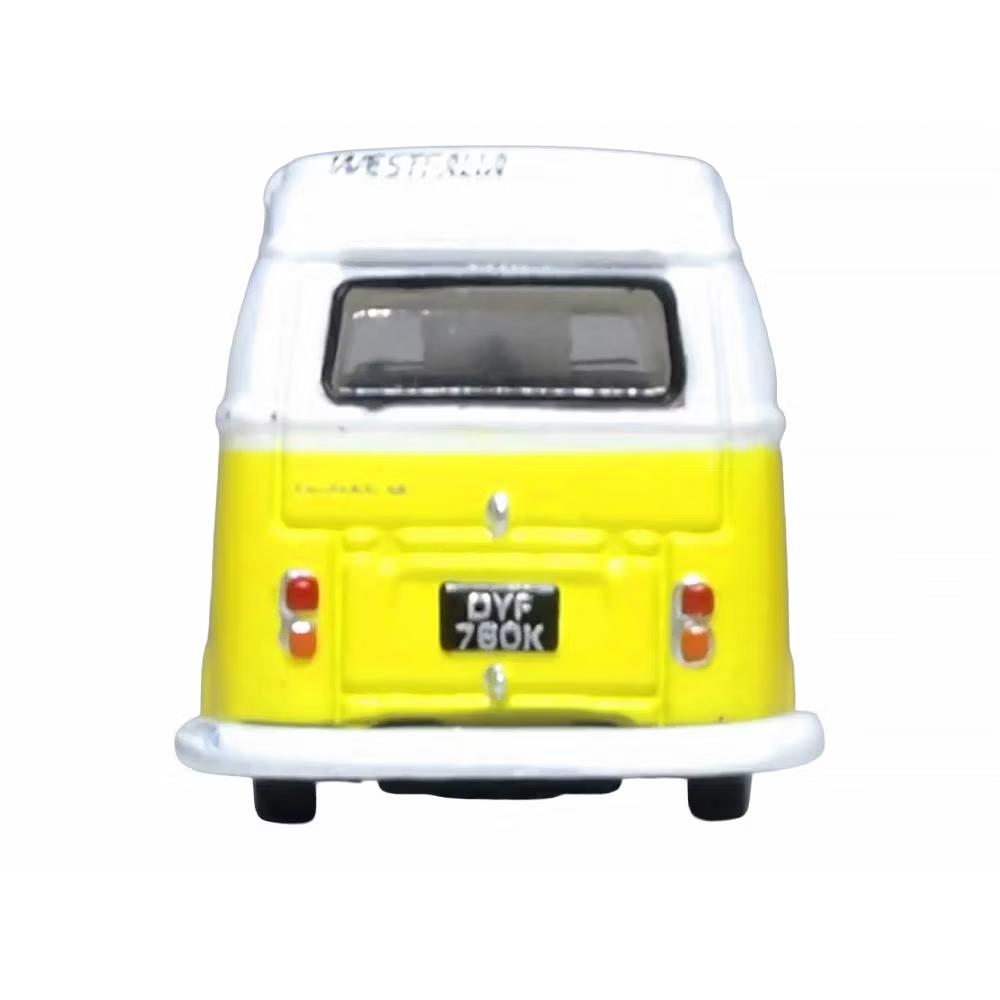 Volkswagen T2 Bay Window Camper Van Saturn Yellow and White 1/148 (N) Scale Diecast Model Car - Image 6
