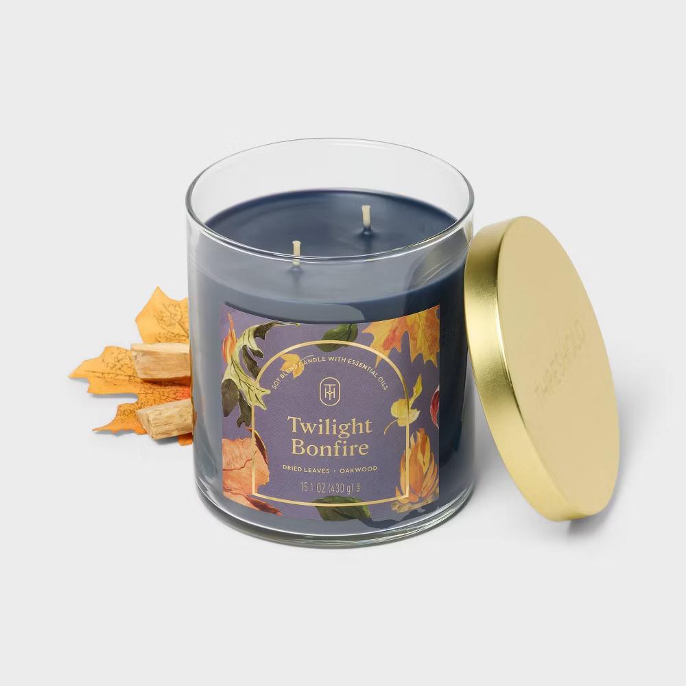 2 Wick Glass Jar Candle with Lid 15.1oz - Image 40