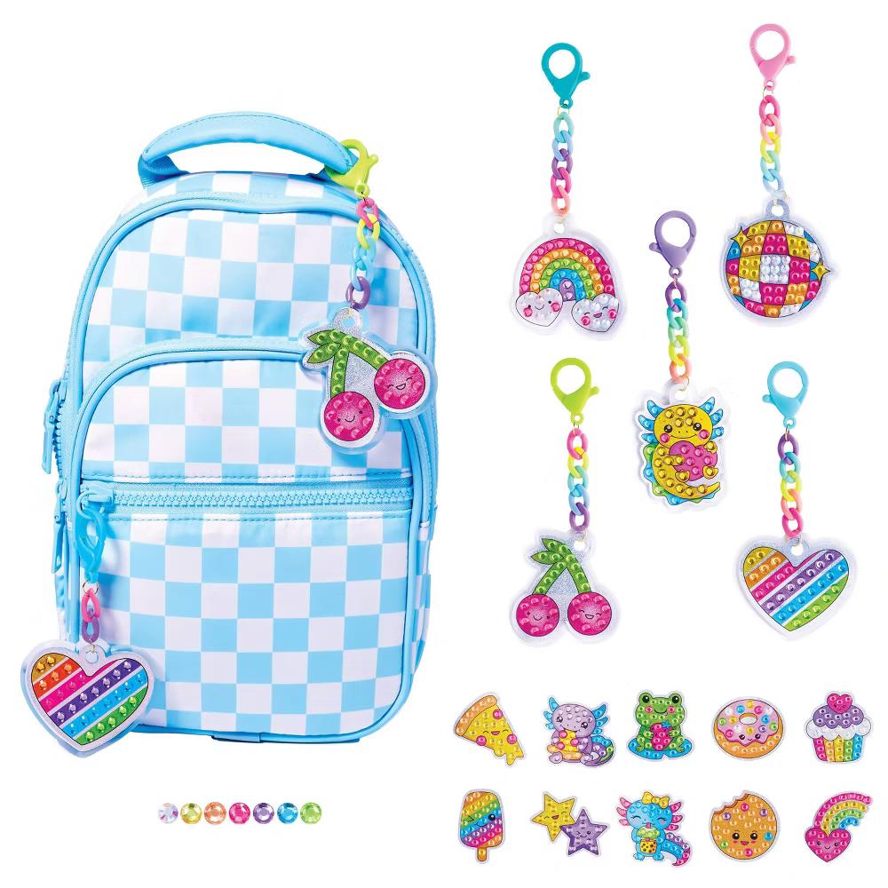 Creativity for Kids 5ct Keychains and 10ct Stickers Activity Big Gem Diamond Painting Activity Craft Kit - Image 5
