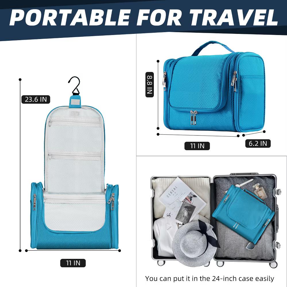 Large Capacity Toiletry Bag for Women and Men, Hanging Toiletry Organizer Cosmetics Makeup Bag - Image 31