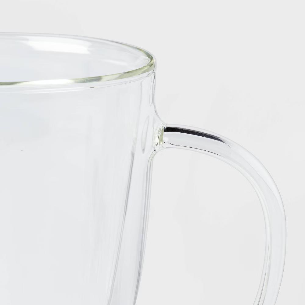 12oz Glass Mug - Clear Borosilicate Glass, Traditional Style, Autumn Decor, Single Piece Drinkware - Image 3
