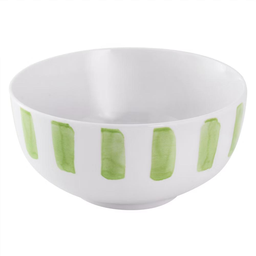 Picnic 2 Piece Fine Ceramic Cereal Bowl Set in Green - Image 8