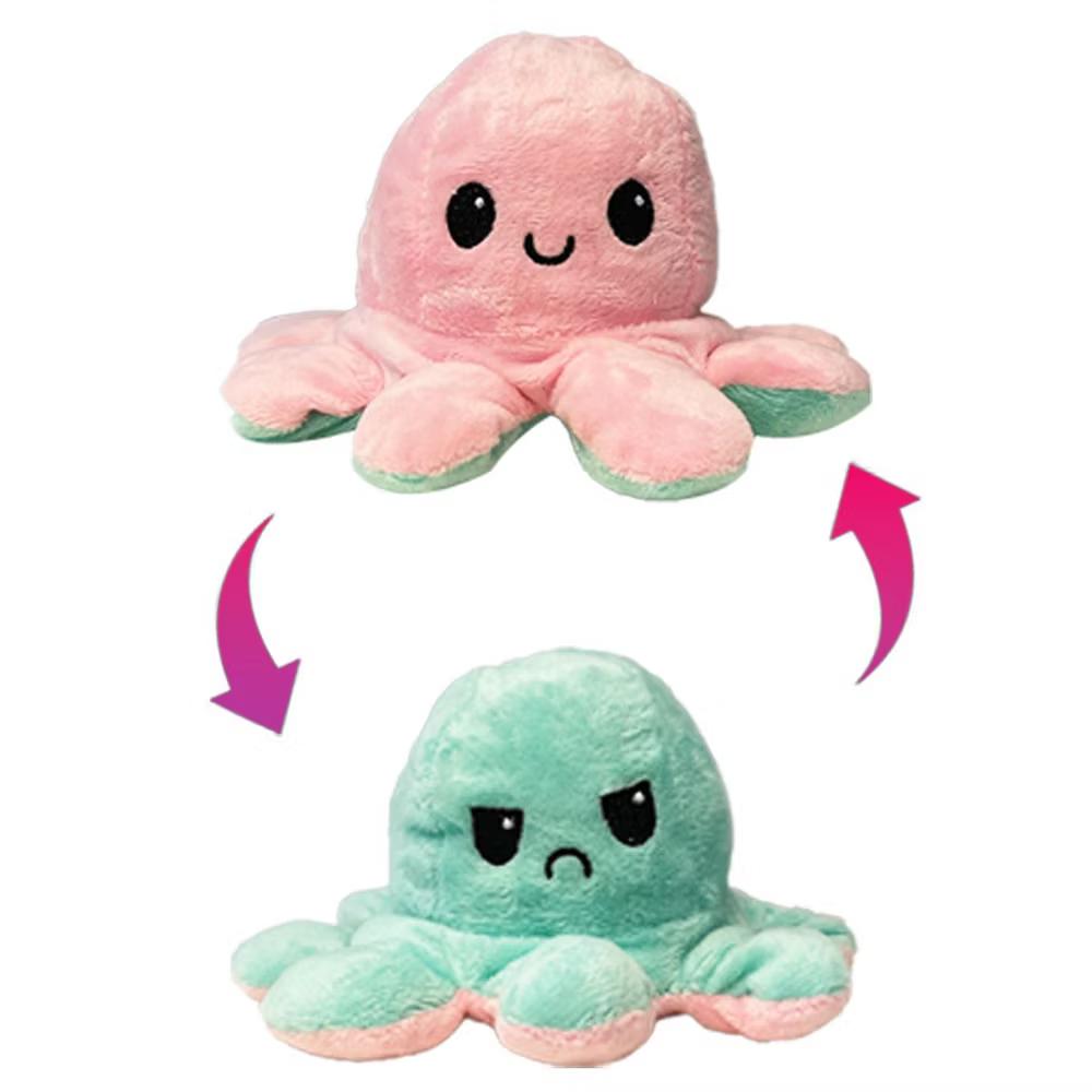 Link Moody Reversible Emotion Octopus Plushie Sad/Happy Express Your Emotions Moody Plush Toy Sensory Fidget Toy for Stress Relief - Image 8