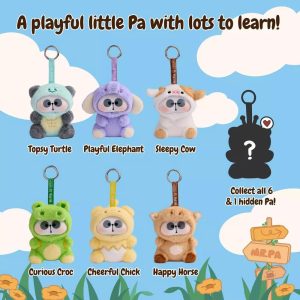 Mr. Pa Animal Daycare Series Collectible Plush Panda Stuffed Animal Surprise Blind Box Keychain