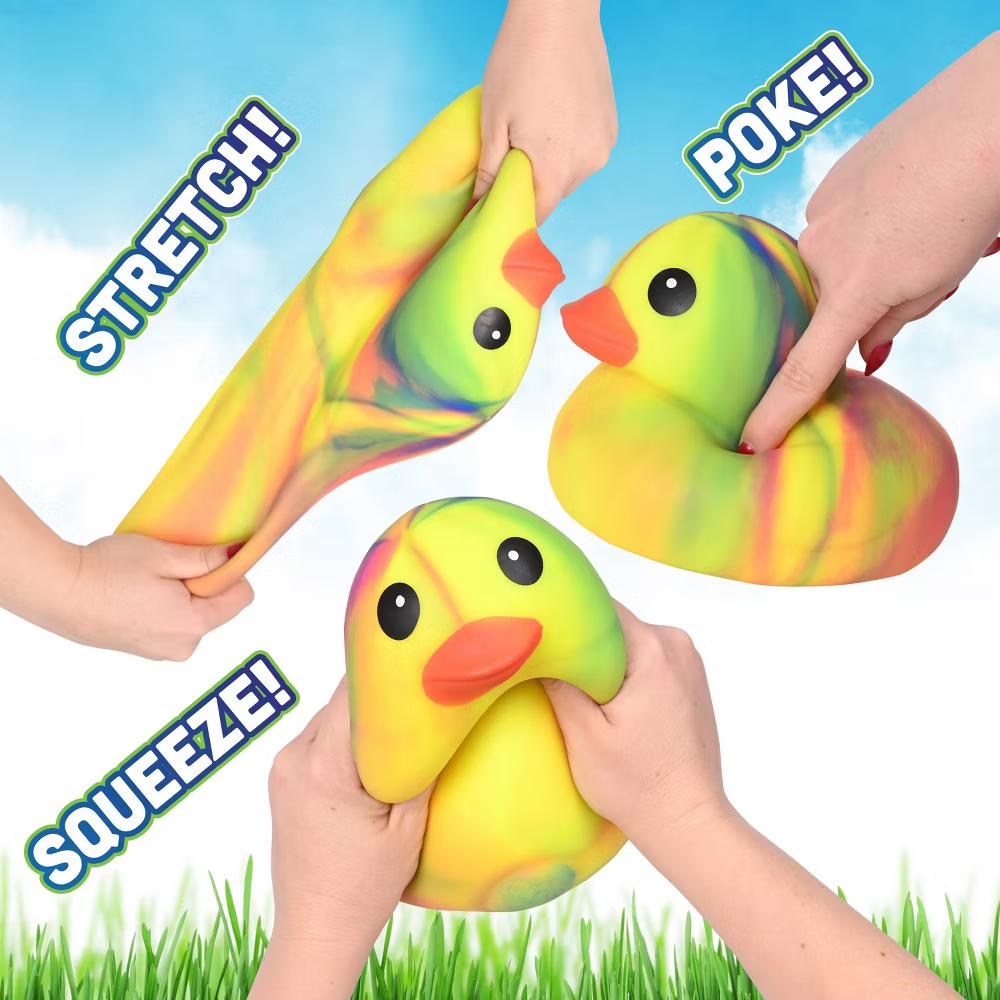 Jumbo Squeezy Ducks - Tie Dye Yellow - Image 5