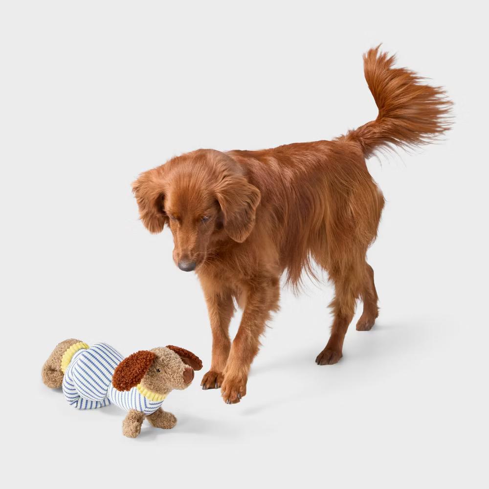 Knotting Plush Dog Toy - Squeaks, Tug And Cuddle, Medium/Small Breed Size - Image 3