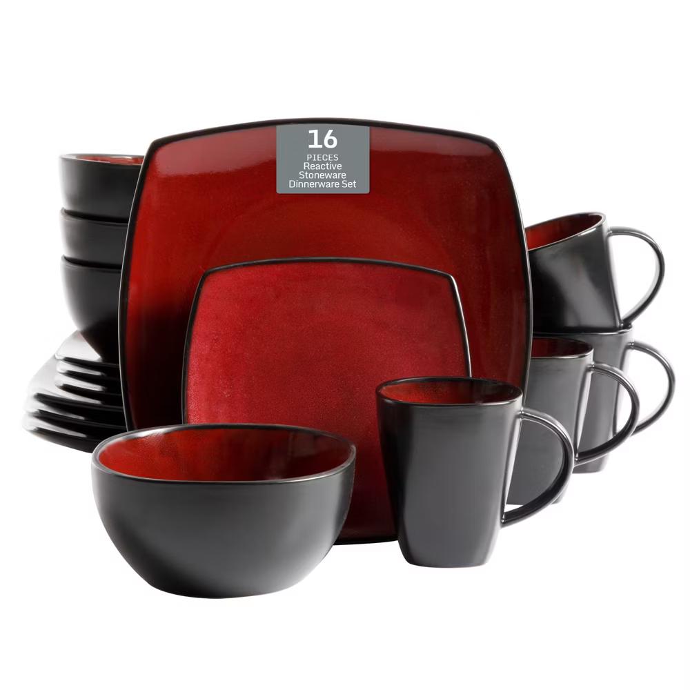 Soho Lounge Square 16-Piece Stoneware Dinnerware Set - Image 9