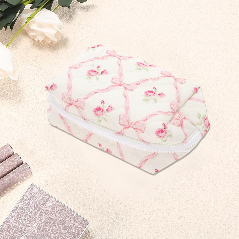 Rectangle Bow Makeup Bag 1 Pc - Image 6