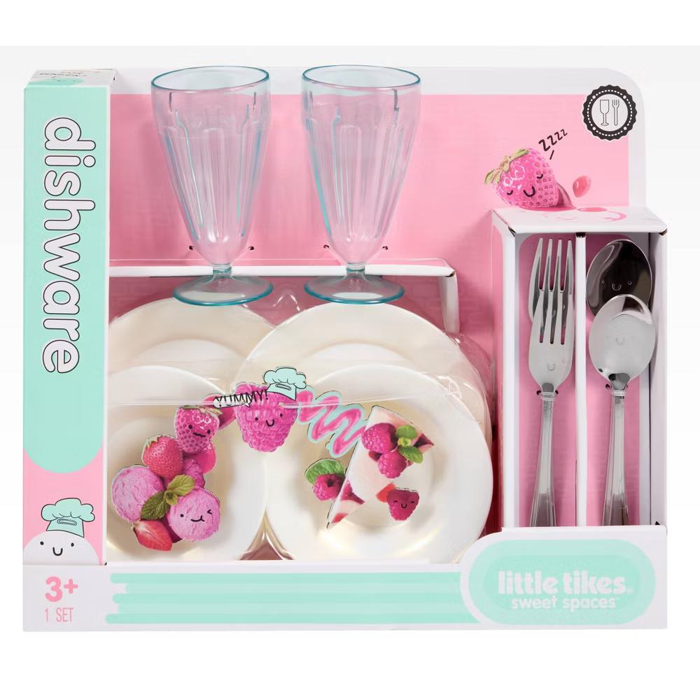 Sweet Spaces Dishware Set, White, Play Kitchen Cookware - Image 2
