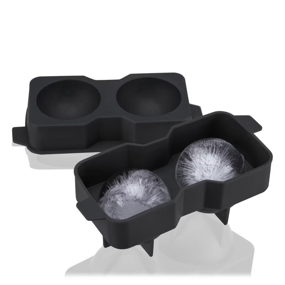 Innovine Sphere Ice Cube Tray for Whiskey, Soda, Juice, Silicone Mold for Chocolates, Candles, Home Bar, Kitchen Gifts, Makes 2.25? Ice Balls, Gray - Image 2