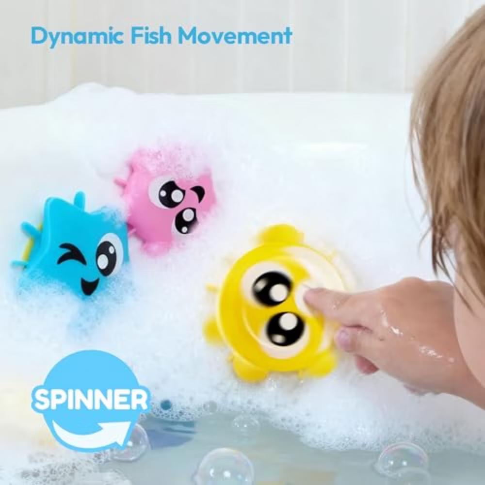 7-in-1 Bath Toy for Kids, Interactive Water Play with Crab, Whale, Fish & Slide Track for Toddlers, Pour Spray Bathtub Toys, Kids Birthday Gift - Image 4
