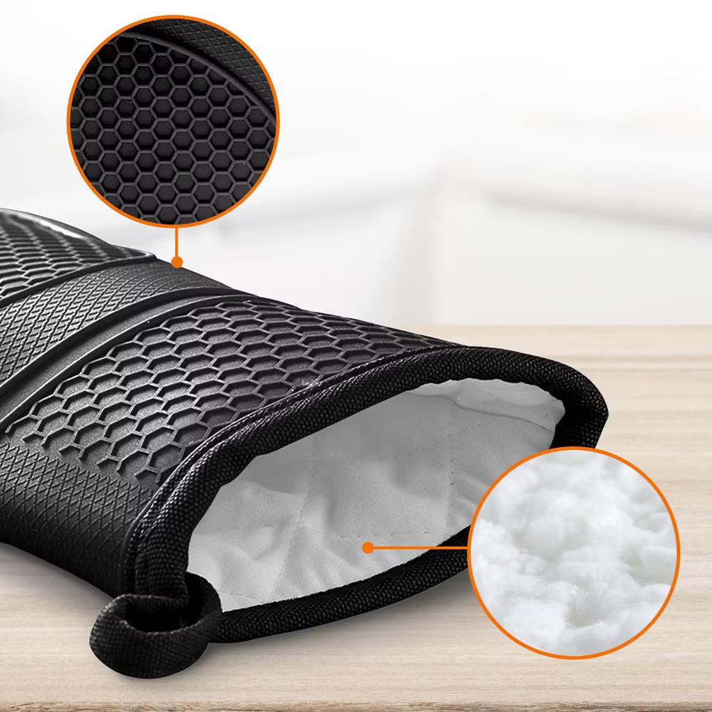 Set of 2 Food Grade Silicone Oven Mitts - Image 7