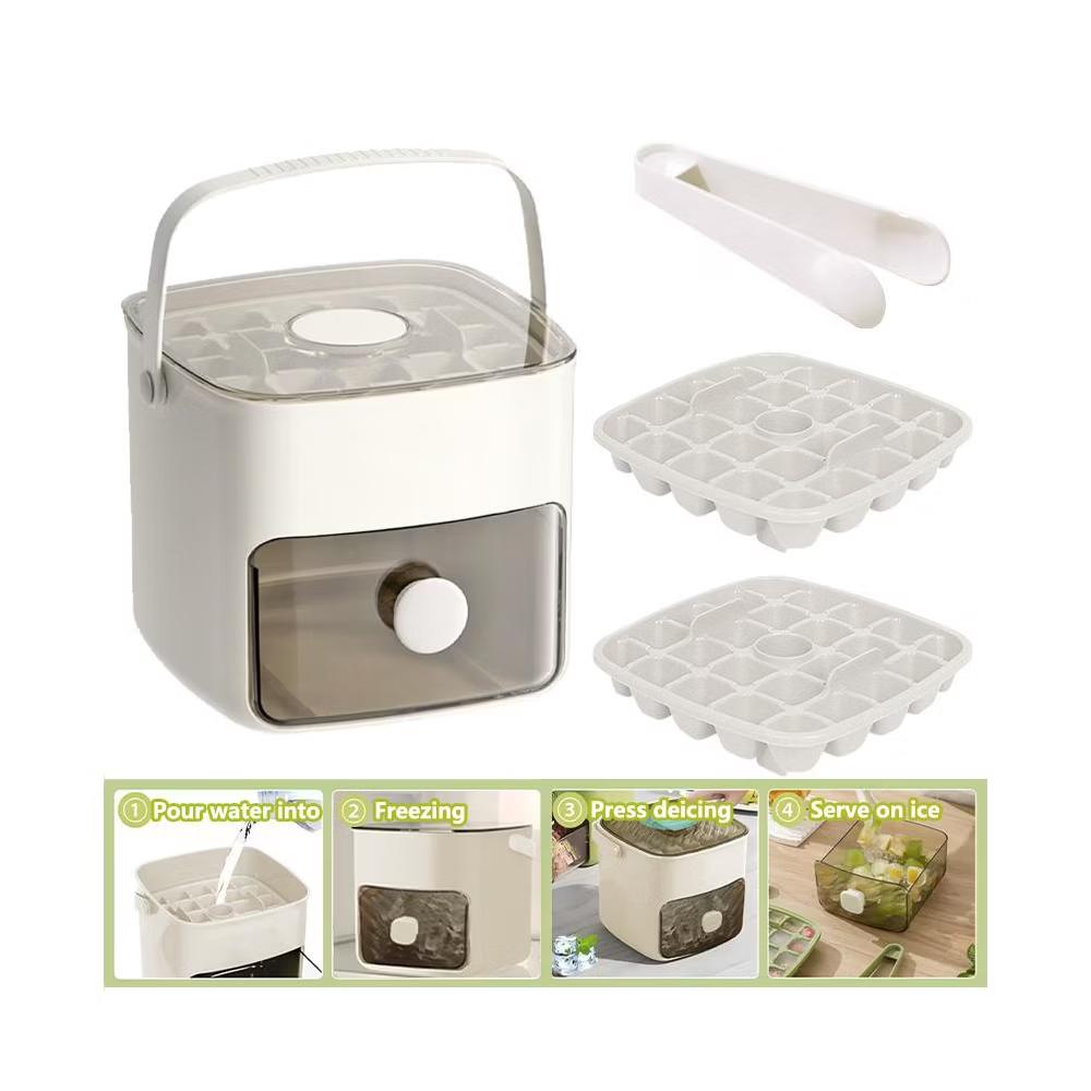 Compact Mini Ice Cube Tray with Lid, 6 Inch Small Storage Bin Ice Maker Mold, Reusable Tiny Ice Container with Ice Tongs, Ideal for RV & Mini Fridge - Image 5
