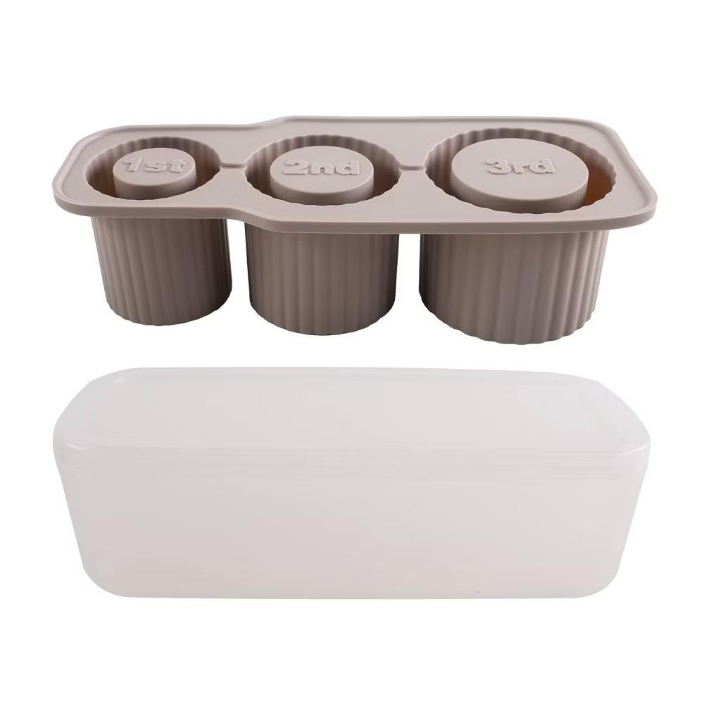 40oz Silicone 3 Tier Tumbler Ice Mold with Lid - Image 16