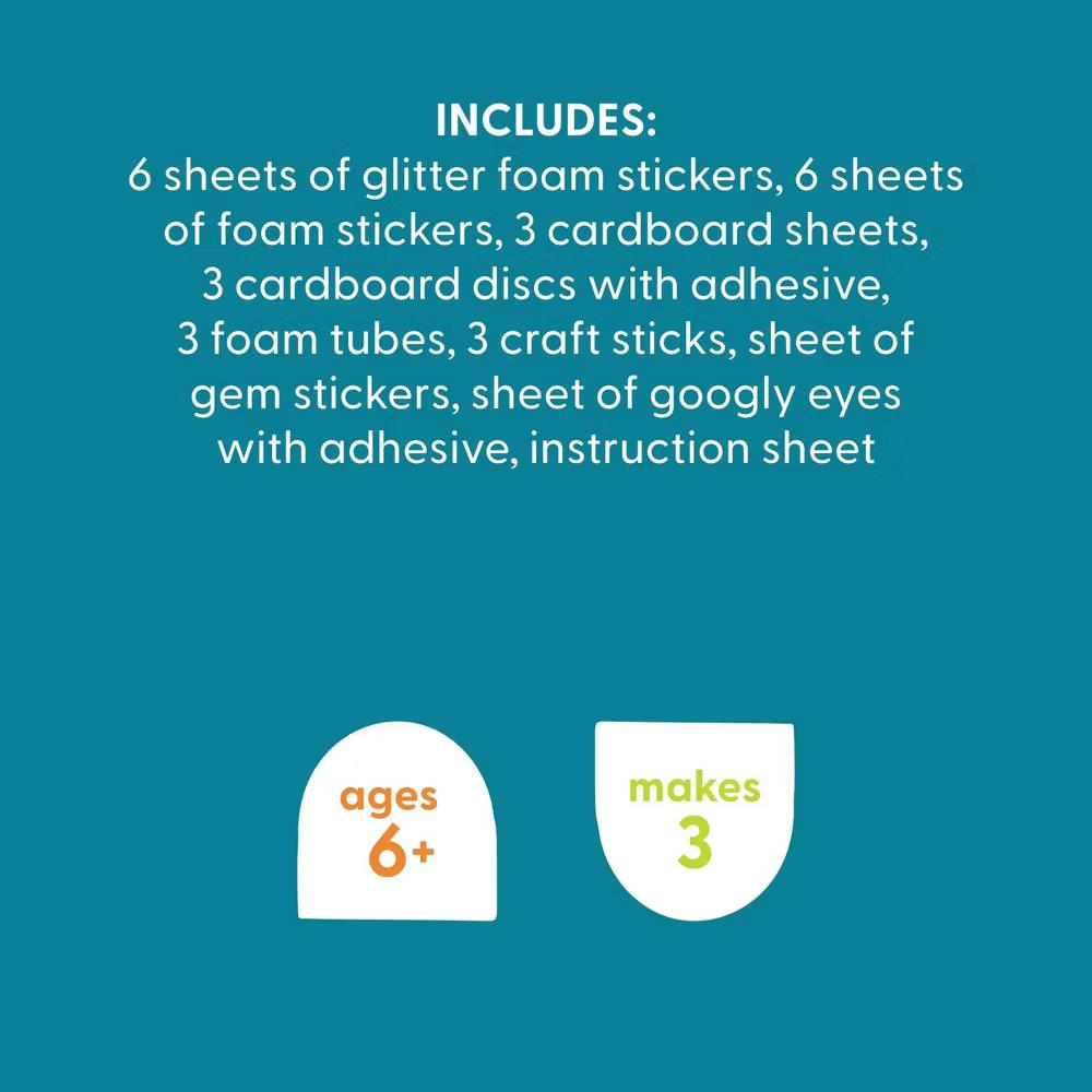 3ct Summer Craft Pop-Up Popsicles Activity Kit - Image 2