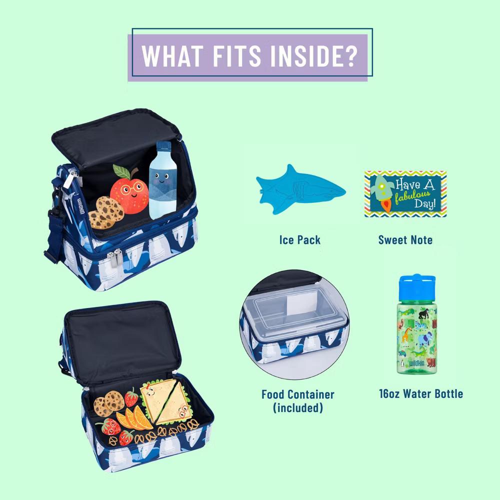 Wildkin Two Compartment Insulated Lunch Bag for Kids – School & Travel Ready - Image 64